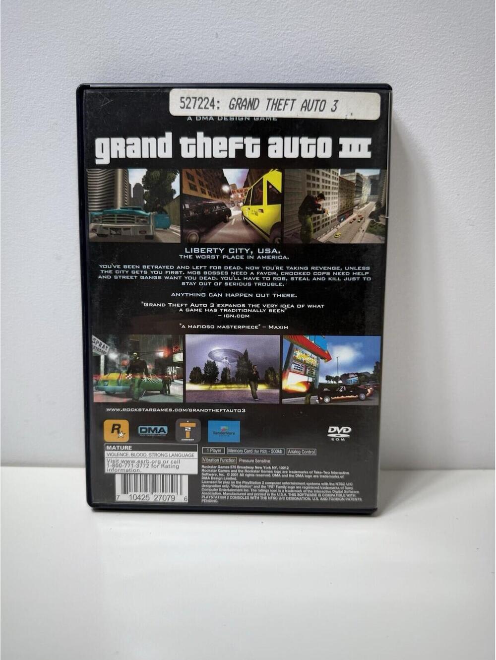 Grand Theft Auto III GTA 3 (Sony PlayStation 2, 2003) CIB - Picture 3 of 4